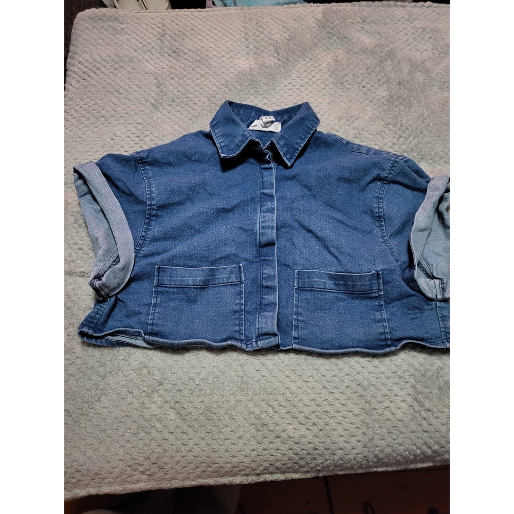 Tulip Creations denim cropped jacket/ top large